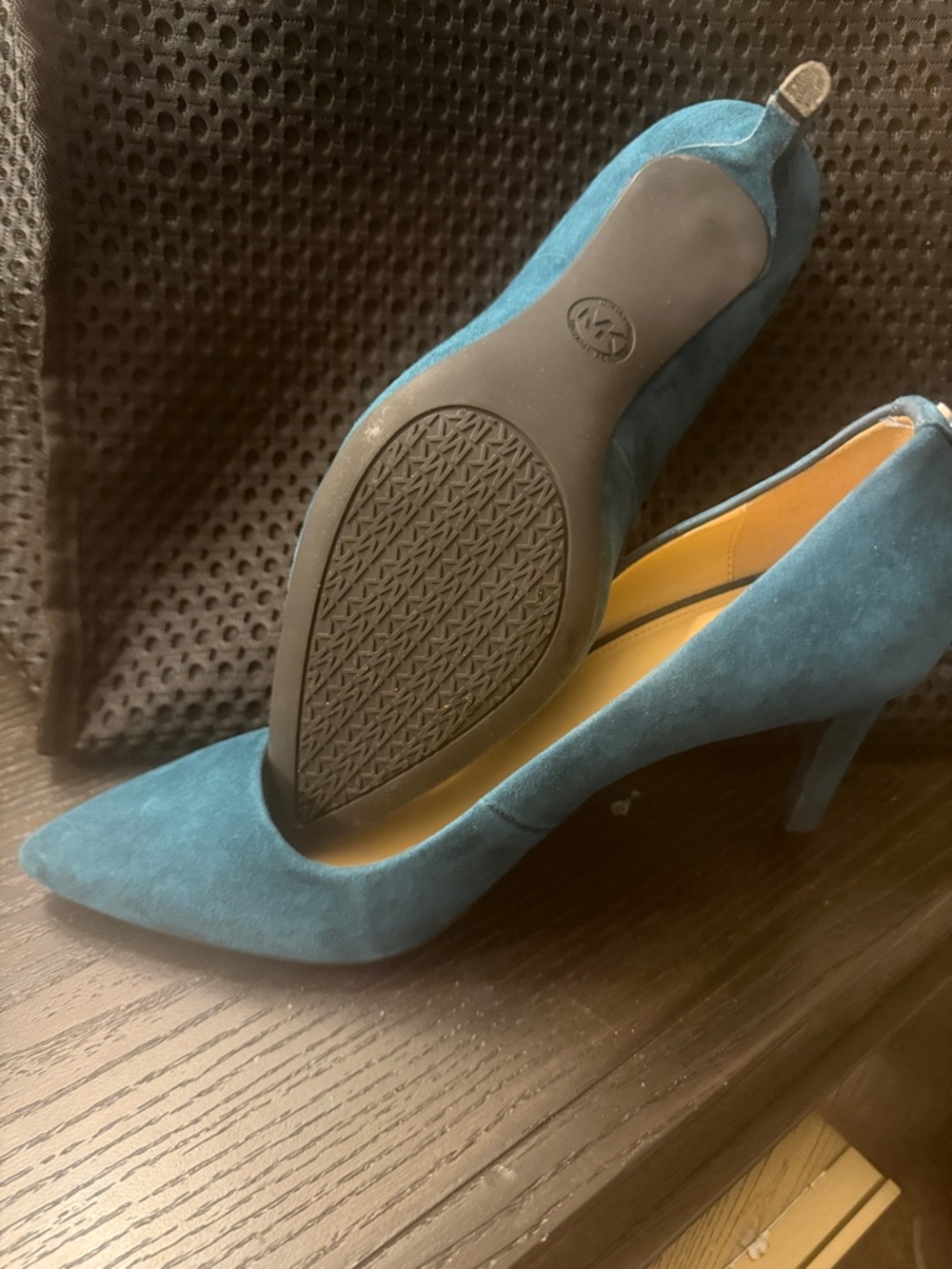 Michael Kors Teal Suede Pointed Toe Stiletto Pumps